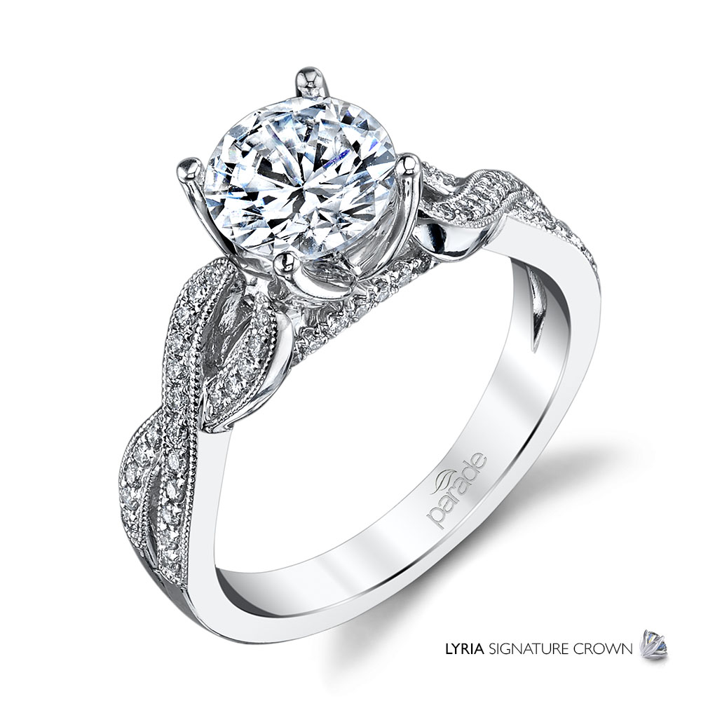 Contemporary diamond engagement ring.