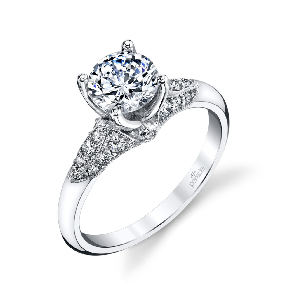 Vintage designer diamond engagement ring by Parade Design.