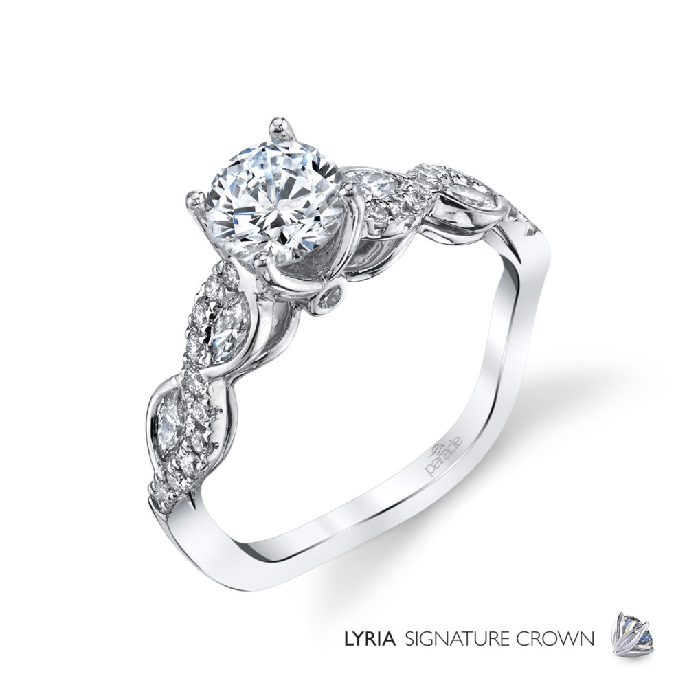 Contemporary designer diamond engagement ring by Parade Design.