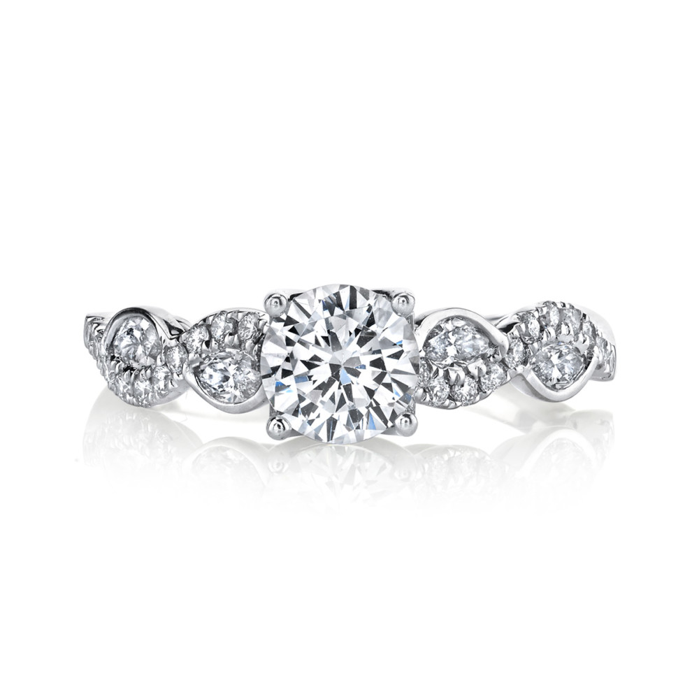 Contemporary designer diamond engagement ring by Parade Design.