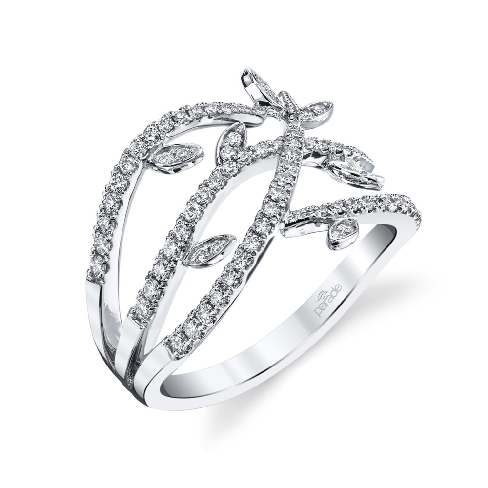 Nature-inspired designer diamond fashion ring by Parade Design.