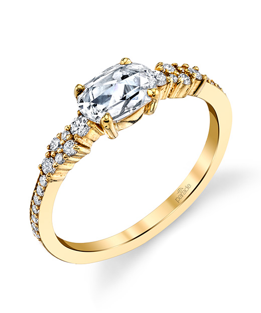 Designer diamond and rose cut diamond ring by Parade Design.