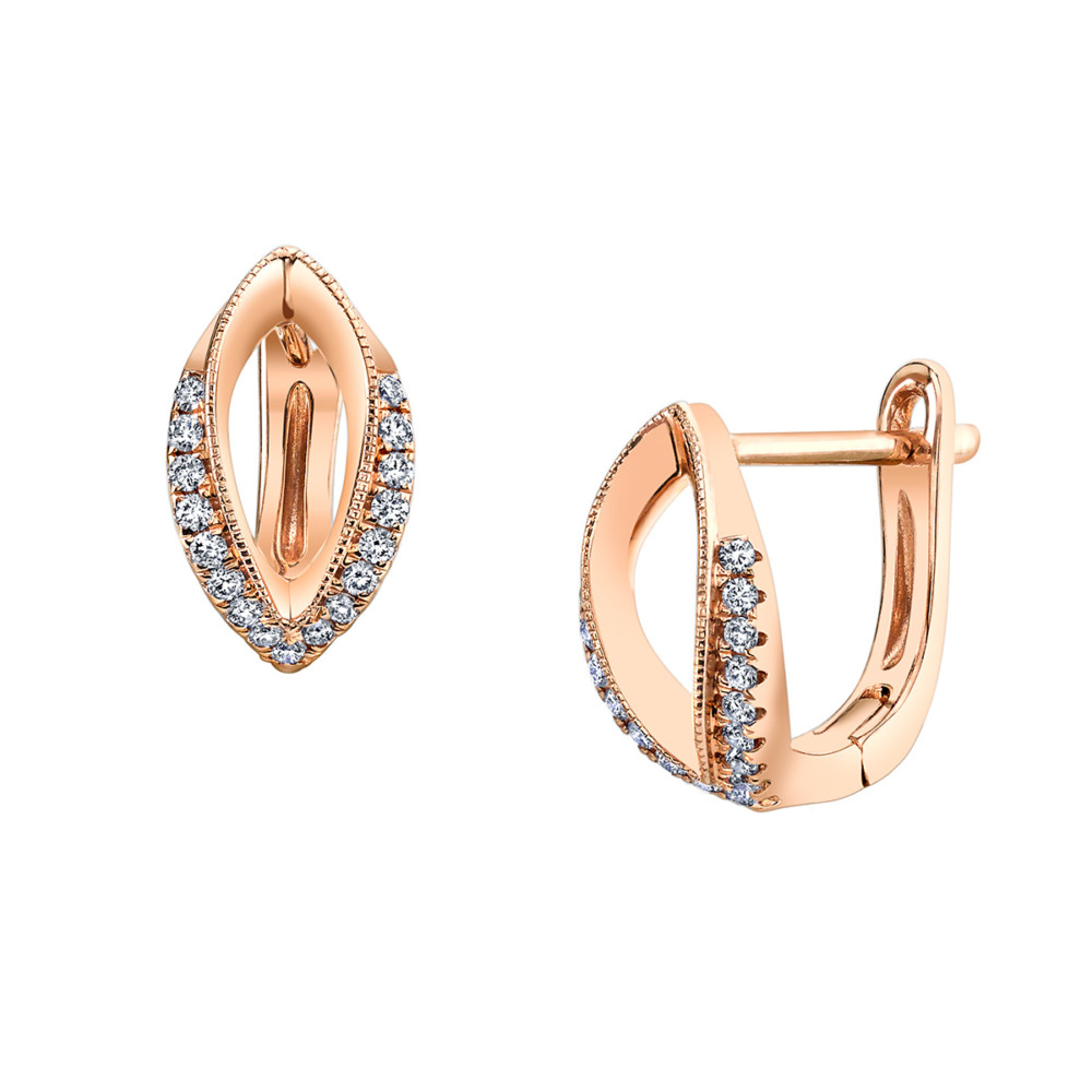 Designer diamond fashion hoop earrings by Parade Design.
