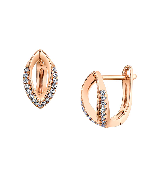 Designer diamond fashion hoop earrings by Parade Design.